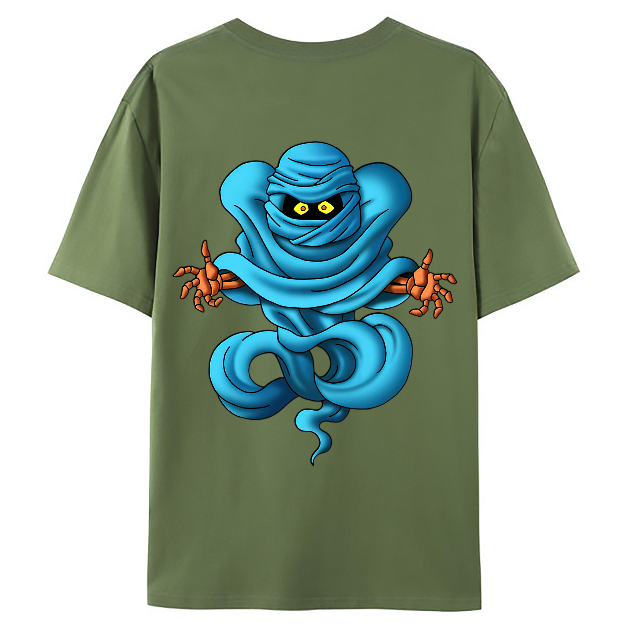 （画像用） ドラゴンクエスト Doragon Kuesuto Dragon Quest 綿100％ メンズ半袖Tシャツ（バックプリント） 通気性